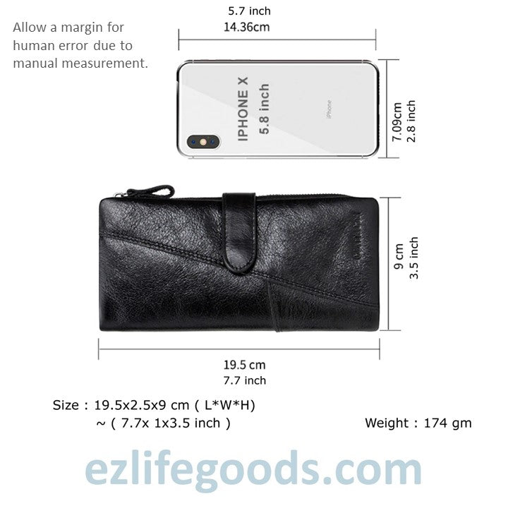 EZLIFEGOODS-Genuine Leather Men's Wallet