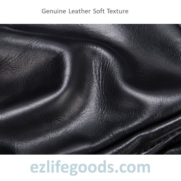 EZLIFEGOODS-Black Leather Sling Bag | Compact Shoulder Crossbody Chest Bag