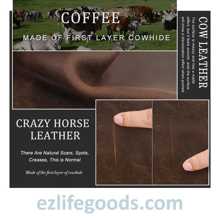 EZLIFEGOODS-Rfid Protected Wallet| Passport Cover & Cardholder Wallet|Leather Passport Holder Travel Wallet - Coffee Brown