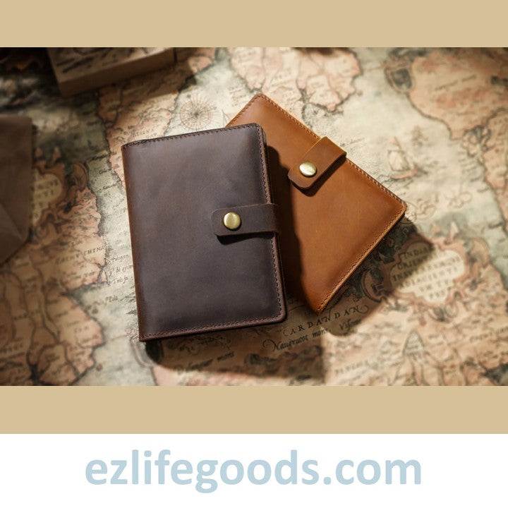 EZLIFEGOODS-Vintage Passport Wallet |Genuine Leather Passport Cover Cardholder Wallet & Travel Organizer 