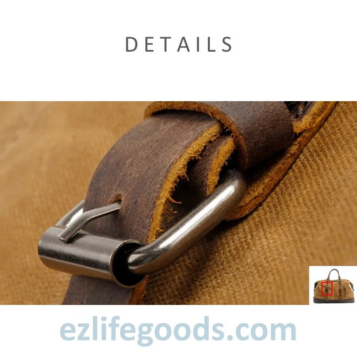 EZLIFEGOODS-Waterproof Duffle Bag with Cowhide Trimmings| High Capacity Weekender Bag 54 cm 