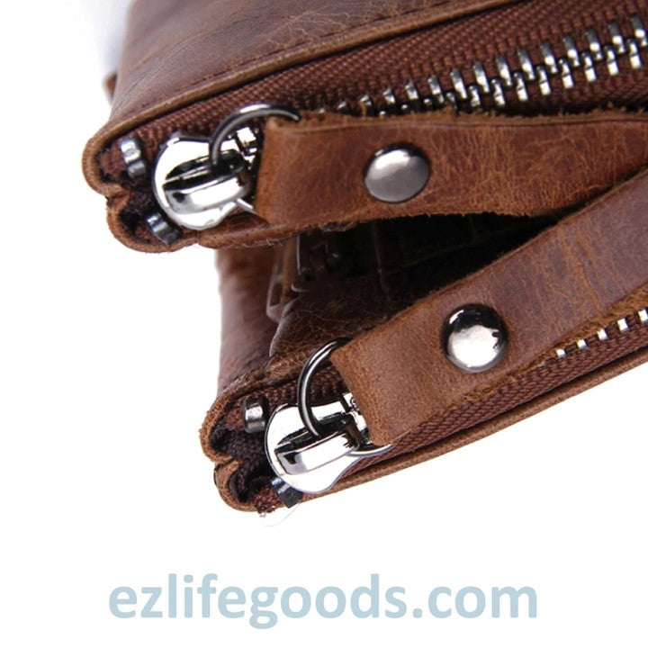 EZLIFEGOODS-Genuine Cowhide Leather Wallet For Men