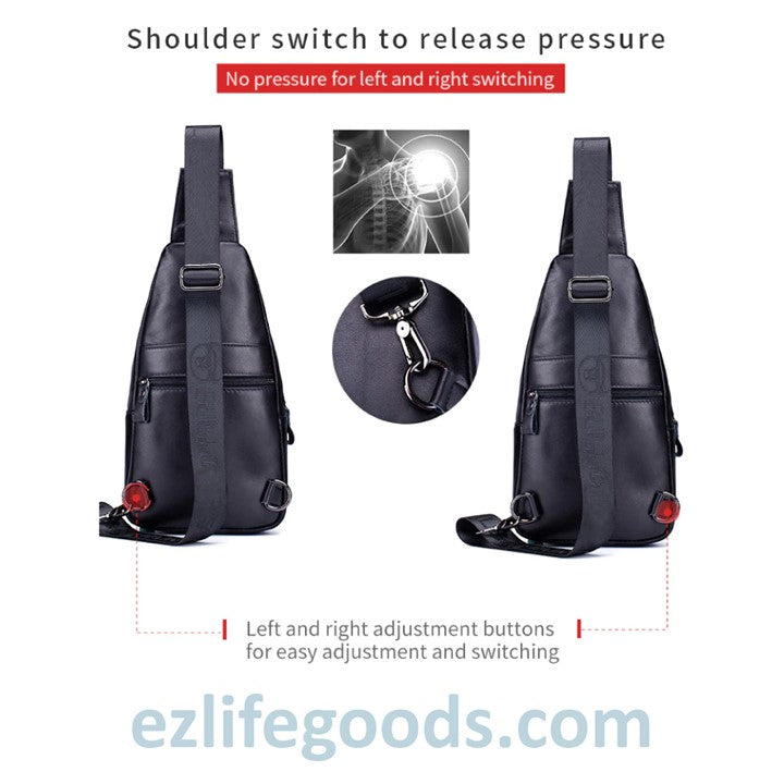 EZLIFEGOODS-Luxury Genuine Leather Crossbody Bag