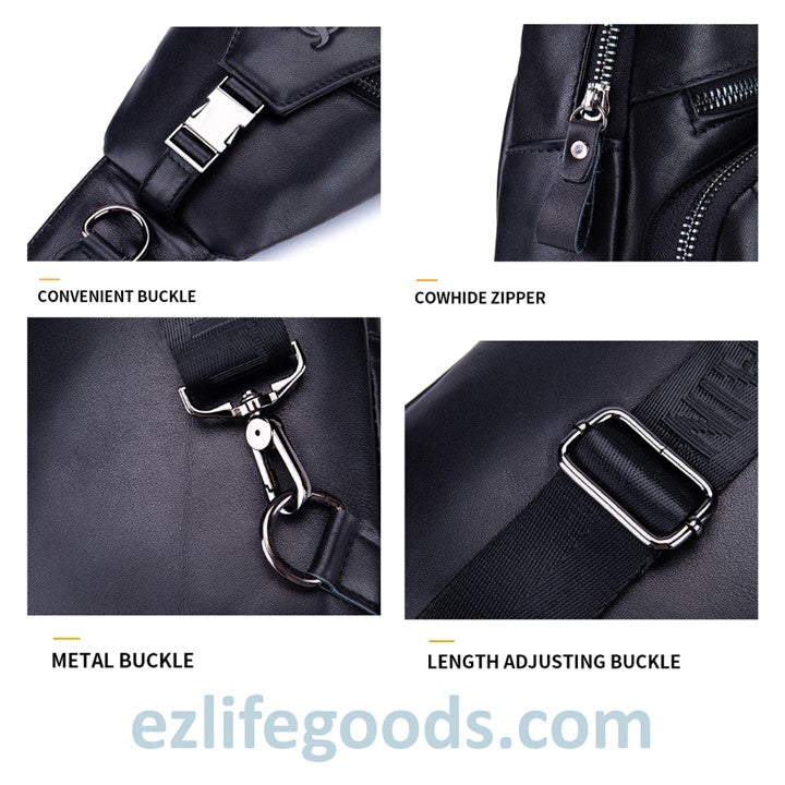 EZLIFEGOODS-Luxury Genuine Leather Crossbody Bag