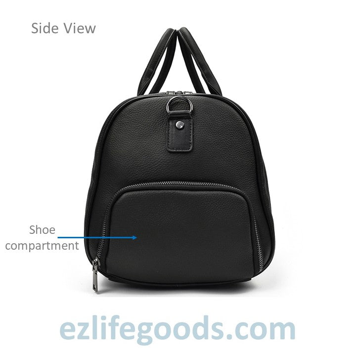 EZLIFEGOODS-Soft Genuine Cowhide Leather Travel Bag 45 cm