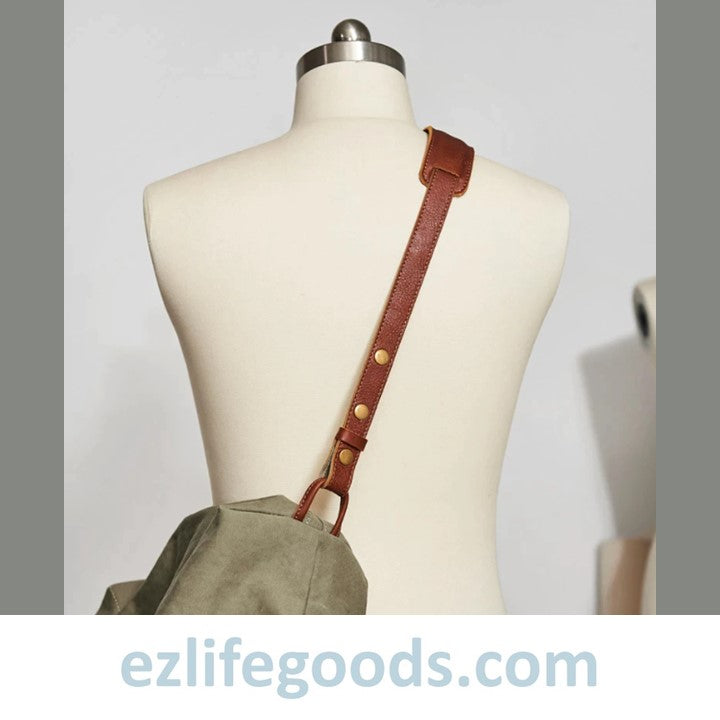 EZ Life Goods-Retro Canvas Shoulder Messenger Bag, Japanese Style Crossbody Bag