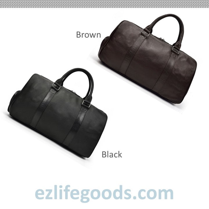 EZLIFEGOODS-Soft Genuine Cowhide Leather Travel Bag 45 cm