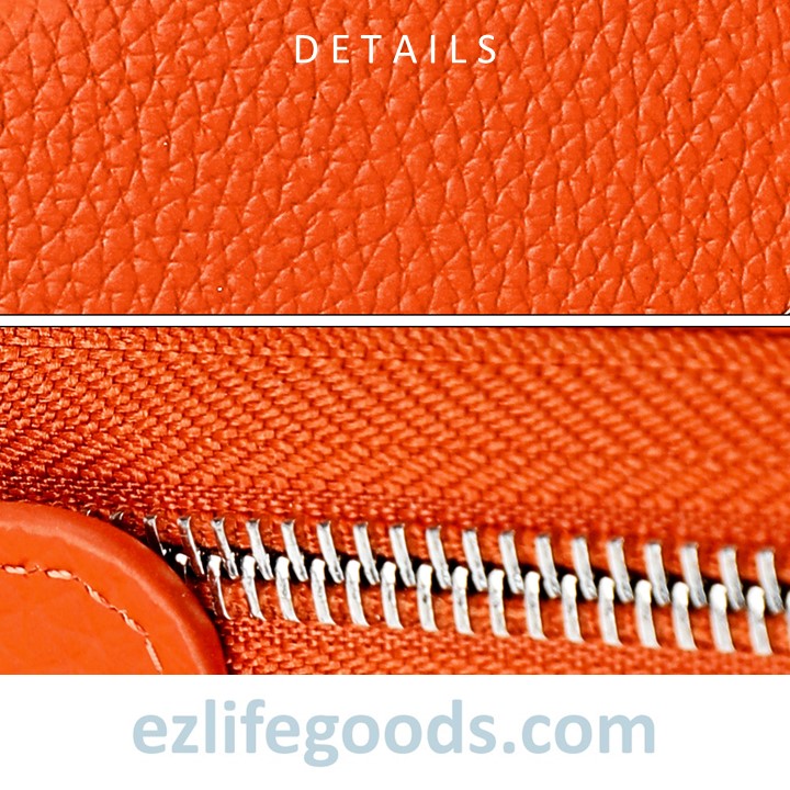 EZLIFEGOODS-RFID Long Wallet, Genuine Leather Zipper Wallet for Women with Many Cardholders, Phone Wallet Purse 