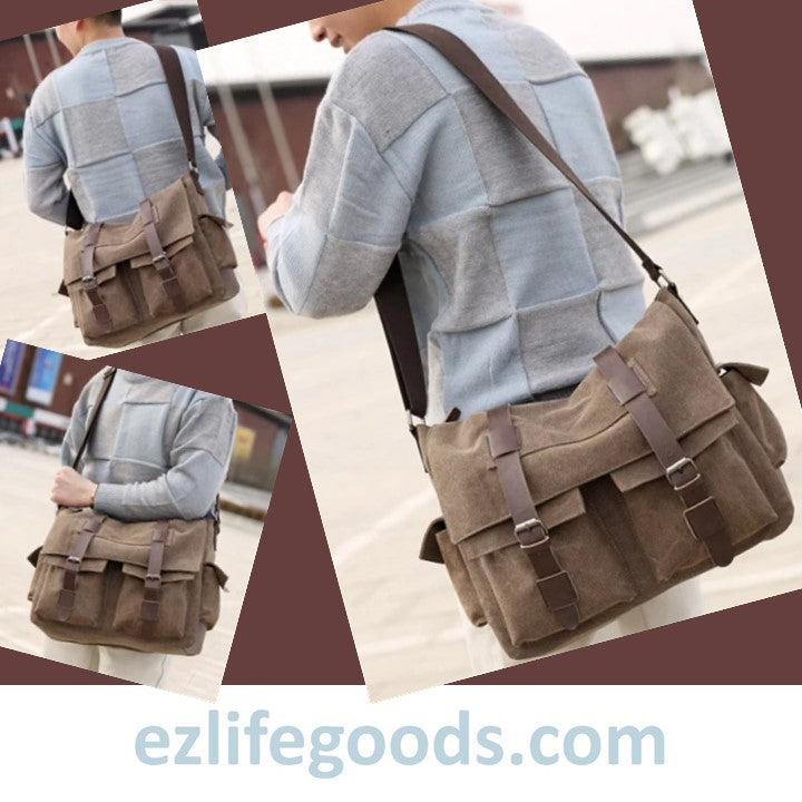 EZLIFEGOODS-Stylish Large Capacity Messenger Bag