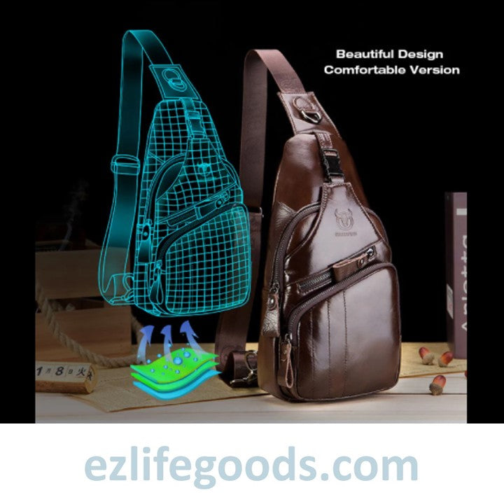 EZLIFEGOODS-Luxury Genuine Leather Crossbody Bag